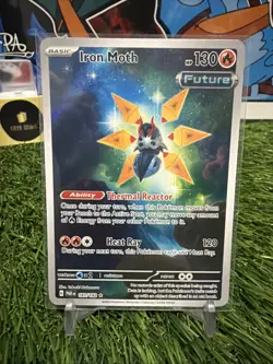 Pokemon Card - Iron Moth Paradox Rift 187/182 Holo Illustration Rare - Image 1