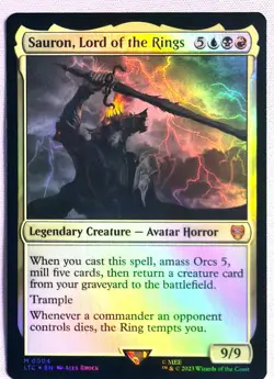 Sauron, Lord of the Rings The Lord of the Rings Magic: The Gathering Foil NM/M - Image 1