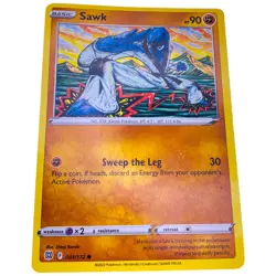 Pokemon Brilliant Stars Sawk Common Card 081/172 EX - Image 1