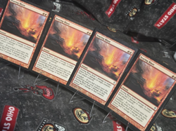 Playset x4 Searing Blaze - Worldwake - Lp Magic The Gathering MTG Comander - Image 1