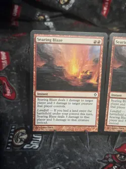 Playset x4 Searing Blaze - Worldwake - Lp Magic The Gathering MTG Comander - Image 2
