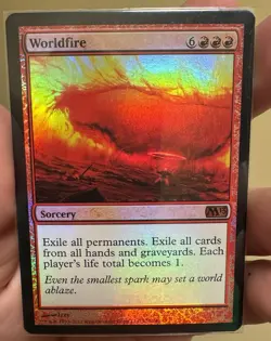 Mtg Worldfire Foil M13! Light Play - Image 1