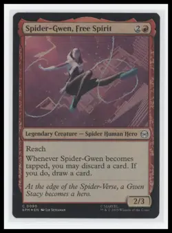 🕸 MTG Marvel’s Spider-Man Spider-Gwen, Free Spirit Foil – Rare 🕸 - Image 1