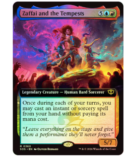 Zaffai and the Tempests - Foil - Extended Art Secrets of Strixhaven MTG - Image 1