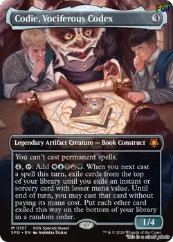 Codie, Vociferous Codex (Borderless) [SPG - 157] - NM [Foil] TCG MTG - Image 1