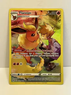 2022 Pokemon SWSH Brilliant Stars Flareon Trainer Gallery Holo #TG01/TG30😱🔥 - Image 1