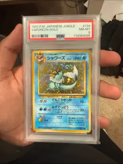 Pokemon TCG Vaporeon Holo Rare Card Jungle, 134 Jp - Image 1