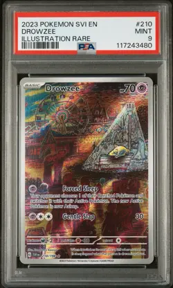 2023 POKEMON SVI EN-SCARLET & VIOLET ILLUSTRATION RARE #210 DROWZEE PSA 9 MINT - Image 1