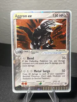 Pokemon TCG Aggron ex 95/100 Sandstorm Ultra Rare Holo Vintage 2003 - Image 1