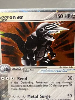 Pokemon TCG Aggron ex 95/100 Sandstorm Ultra Rare Holo Vintage 2003 - Image 2
