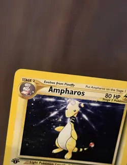 Pokemon TCG 1st Edition Ampharos 1/111 Neo Genesis Holo SWIRL - Image 2