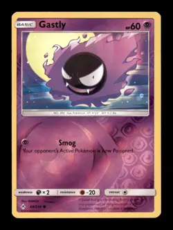 GASTLY 68/214 C UNBROKEN BONDS POKEMON REVERSE HOLO NM/M - Image 1
