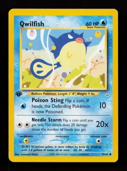 Qwilfish 49/64 Common Neo Revelation 1st Edition Pokemon Card - Image 1