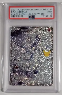 2021 Pokemon Celebrations Classic Collections #113 Full Art RESHIRAM PSA 9 - Image 1