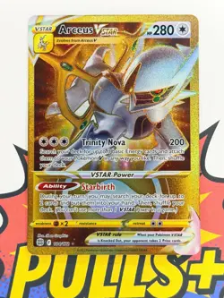Arceus VSTAR Secret Rare Full Art Brilliant Stars Pokemon TCG 184/172 Gold Holo - Image 1