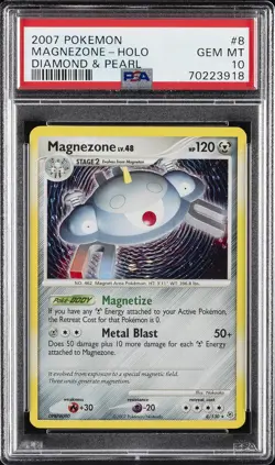 2007 POKEMON DIAMOND & PEARL #8 MAGNEZONE-HOLO PSA 10 - Image 1