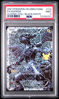 ZEKROM PSA 9 Mint - Black/ White #114 FA/Zekrom Classic Collection Pokemon 🔥🔥 - Image 1