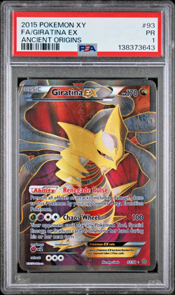 PSA 1 PR 2015 Pokemon XY Ancient Origins Full Art Giratina EX 93/98 Holo Foil - Image 1