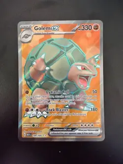 Pokemon TCG, Golem ex 189/165 Sv: Scarlet & Violet 151, Full Art, Ultra Rare NM - Image 1