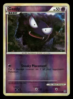 Pokemon Gastly Common Triumphant 63/102 LP Reverse Holo - Image 1