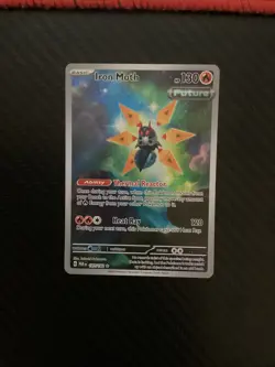 Pokemon TCG Iron Moth 187/182 Illustration Rare Scarlet & Violet Paradox Rift NM - Image 1