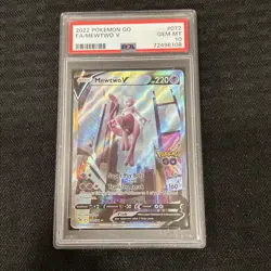 Mewtwo V (Alternate Full Art) 072/078 Pokemon GO Holo PSA 10 - Image 1