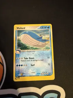 Pokemon TCG Holo Ultra Rare Wailord 14/109 EX Ruby and Sapphire 2003 - Image 1