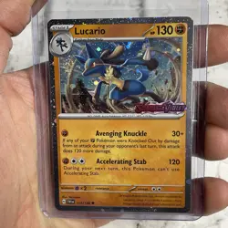 Lucario (Scarlet & Violet Stamp) Uncommon Holo 114/198 Pokemon TCG NM/MT SWIRL - Image 2