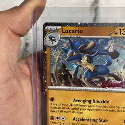 Lucario (Scarlet & Violet Stamp) Uncommon Holo 114/198 Pokemon TCG NM/MT SWIRL - Image 4