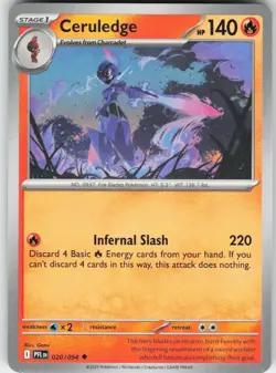 Ceruledge 020/094 Uncommon Phantasmal Flames Pokemon Near Mint - Image 1