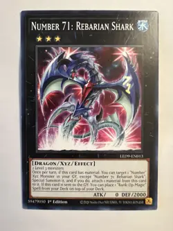 Yu-Gi-Oh! Number 71: Rebarian Shark Legendary Duelists: Duels From the Deep NM - Image 1