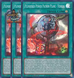 Yugioh! 3x Plundered Power Patron Plane Vidolia BLZD-EN057 Super Rare 1st Ed NM - Image 1