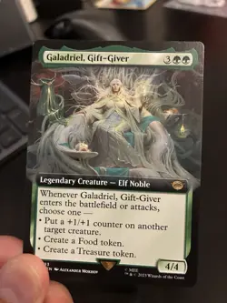 MTG Galadriel, Gift-Giver *EXTENDED ART* The LTR 0393 LOTR MTG Pack Fresh - Image 1