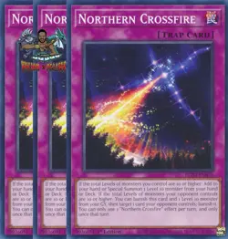Yugioh! 3x Northern Crossfire BLZD-EN076 Common 1st Ed NM - Image 1