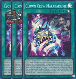 Yugioh! 3x Clown Crew Malabarisme BLZD-EN061 Super Rare 1st Ed NM - Image 1