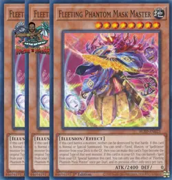 Yugioh! 3x Fleeting Phantom Mask Master BLZD-EN023 Common 1st Ed NM - Image 1