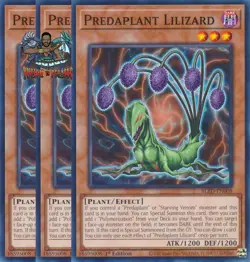 Yugioh! 3x Predaplant Lilizard BLZD-EN008 Common 1st Ed NM - Image 1