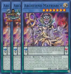 Yugioh! 3x Archfiend Matriarch BLZD-EN030 Common 1st Ed NM - Image 1