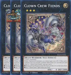 Yugioh! 3x Clown Crew Fiends BLZD-EN046 Common 1st Ed NM - Image 1