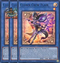Yugioh! 3x Clown Crew Flair BLZD-EN029 Super Rare 1st Ed NM - Image 1