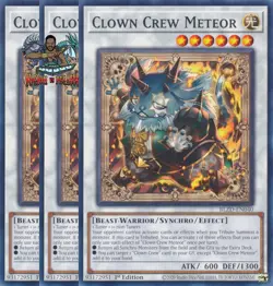 Yugioh! 3x Clown Crew Meteor BLZD-EN040 Common 1st Ed NM - Image 1