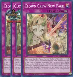 Yugioh! 3x Clown Crew New Face BLZD-EN074 Common 1st Ed NM - Image 1