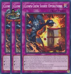 Yugioh! 3x Clown Crew Soiree Operations BLZD-EN073 Common 1st Ed NM - Image 1