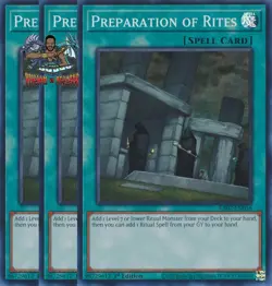 Yugioh! 3x Preparation of Rites RA02-EN056 Ultra Rare 1st Ed NM - Image 1
