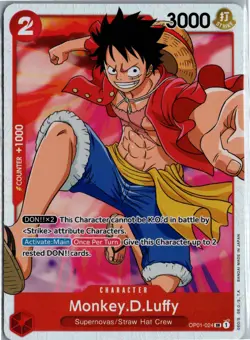 MONKEY.D.LUFFY (024) ROMANCE DAWN OP01-024 SR NM/M - Image 1