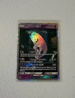 Pokemon Mewtwo GX Full Art Secret Rare Holo 78/73 Shining Legends GX Card - Image 1