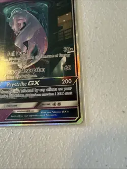 Pokemon Mewtwo GX Full Art Secret Rare Holo 78/73 Shining Legends GX Card - Image 4