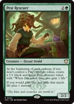 ~ Pest Rescuer ~ NM ~ Commander: Secrets of Strixhaven ~ MTG ~ - Image 1