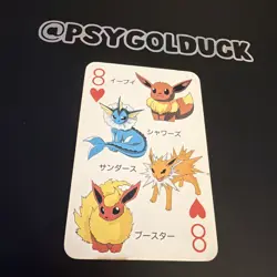 Eevee Evolutions Jolteon Flareon Vaporeon Televi-Kun Card Pokemon Japanese B7 - Image 2
