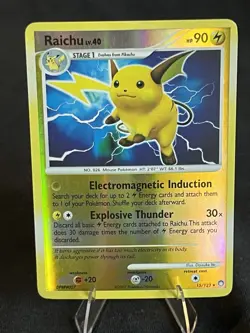Pokemon Raichu Mysterious Treasures Holo Card 15/123 Rare Reverse Holo MP - Image 1